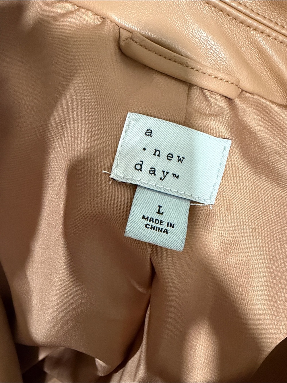 a new day Faux Leather Blazer in Camel Brown - Picture 3 of 3